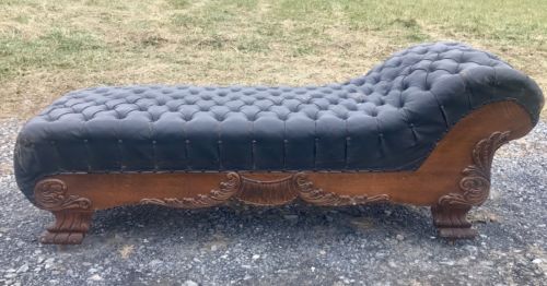 Antique Tufted Chaise Lounge