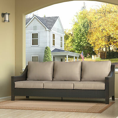 Serta at Home Tahoe Outdoor Wicker Patio Sofa with Cushions