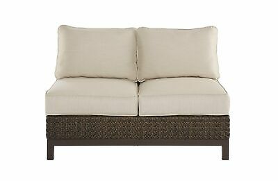 Gracie Oaks Asphodèle Wicker Patio Loveseat with Cushions