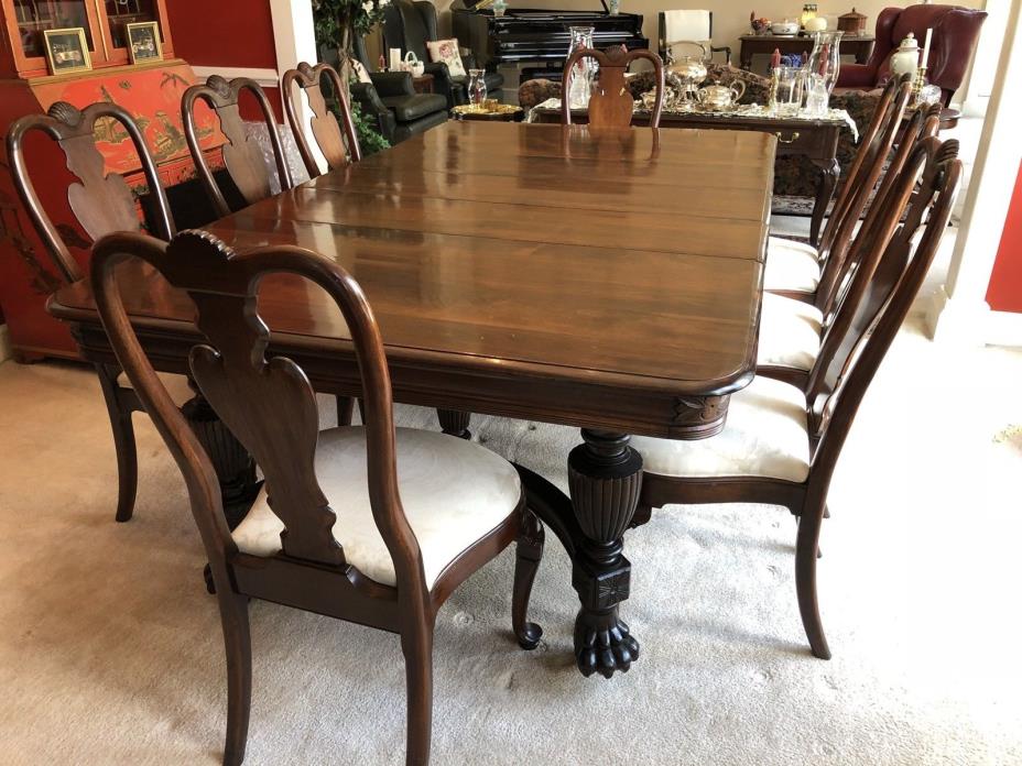 1800s Antique Table Mahogany Engraved