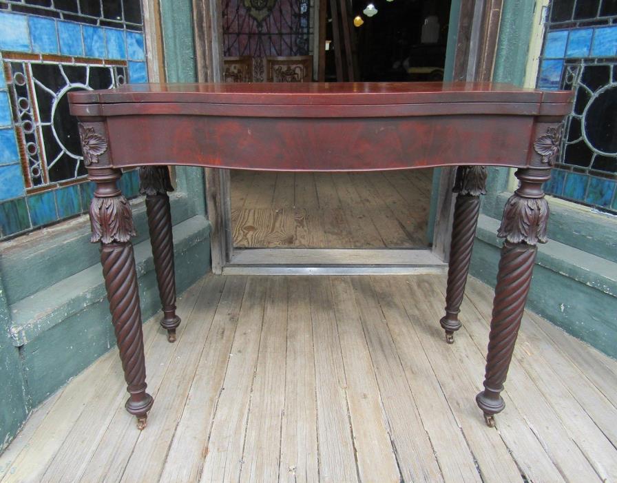 FEDERAL PERIOD MCINTIRE STYLE MAHOGANY CARD TABLE