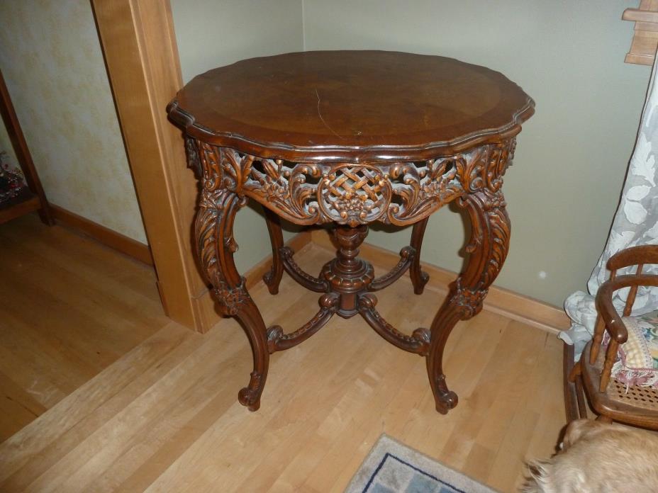 Antique Inlay Rococo Table