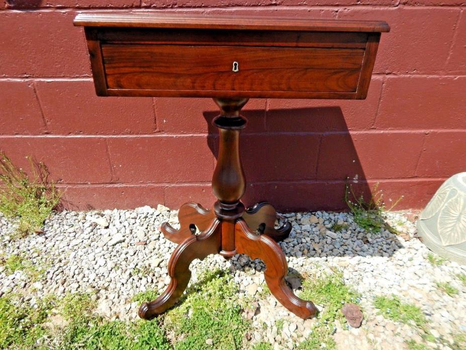 ANTIQUE ROSEWOOD SEWING WORK TABLE IN EXCELLENT CONDITION