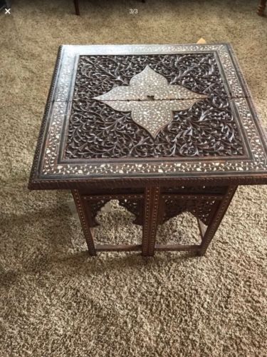 1930 Moorish Square Table With Bone