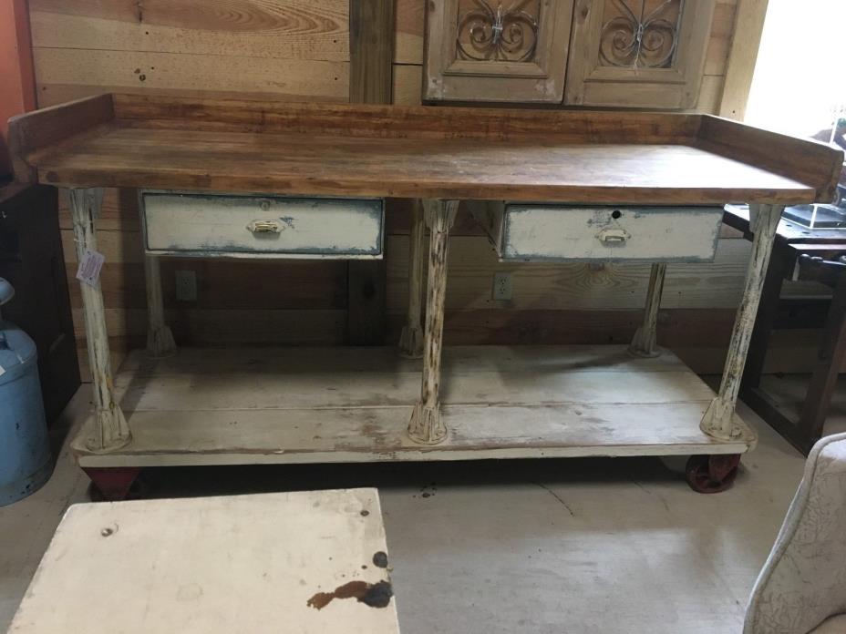 Steam Punk Butcher Island or Shop Table