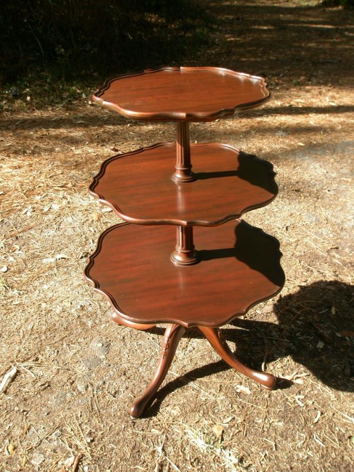 Small Georgian 3-Tier Dumbwaiter Table, Imperial, Grand Rapids, model 4101, 31