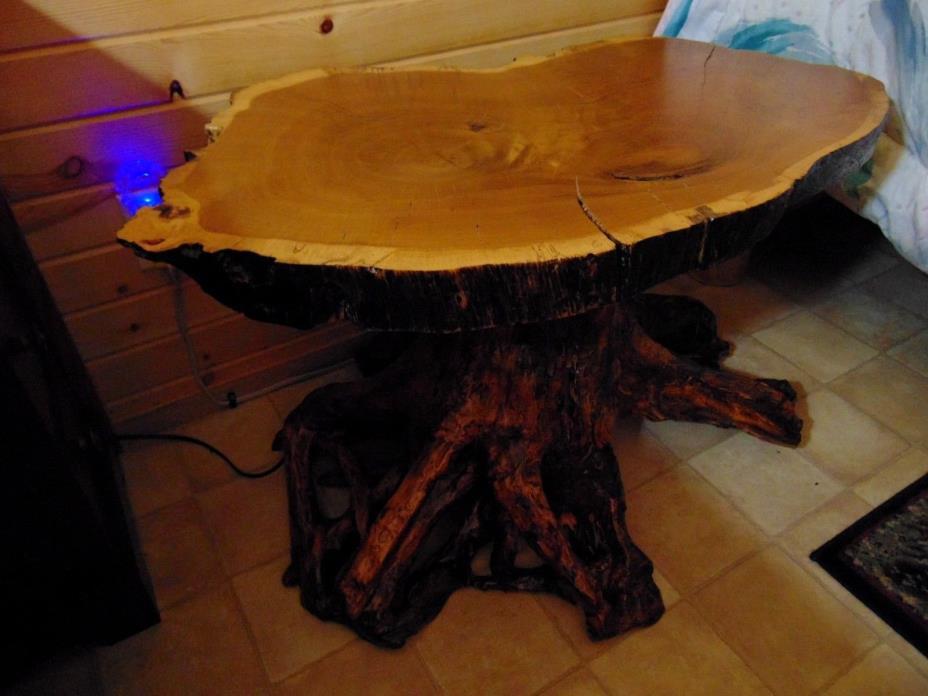 Red Oak vintage Burl living room table