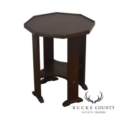 Stickley Mission Collection Oak Octagonal Side Table