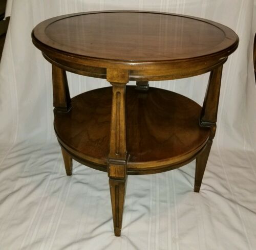 Brandt Furniture Diplomat Solid Cherry Round Side End Table Marshall Fields  26