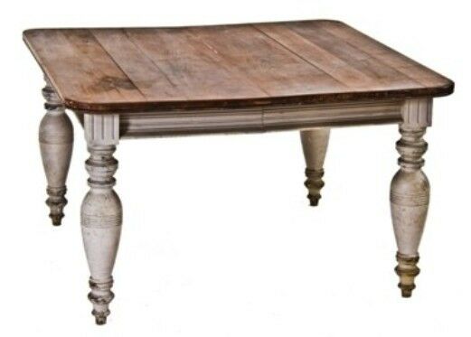 COUNTRY-STYLE WALNUT WOOD TOP KITCHEN TABLE