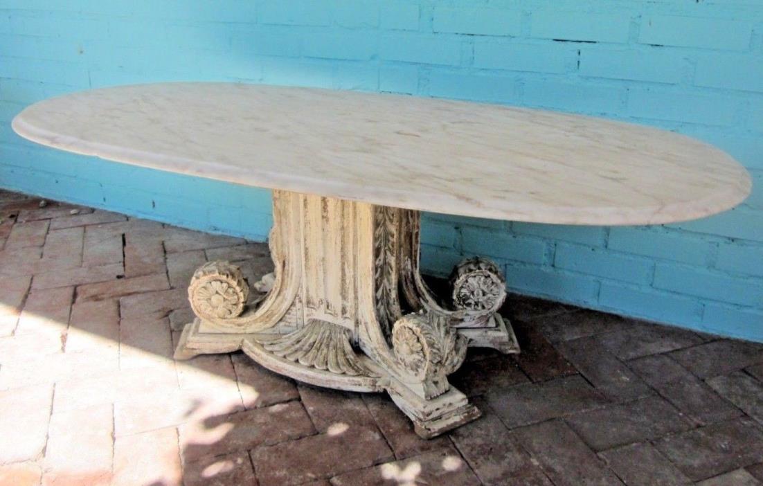 Vintage Shabby Chic Marble Top Coffee Table