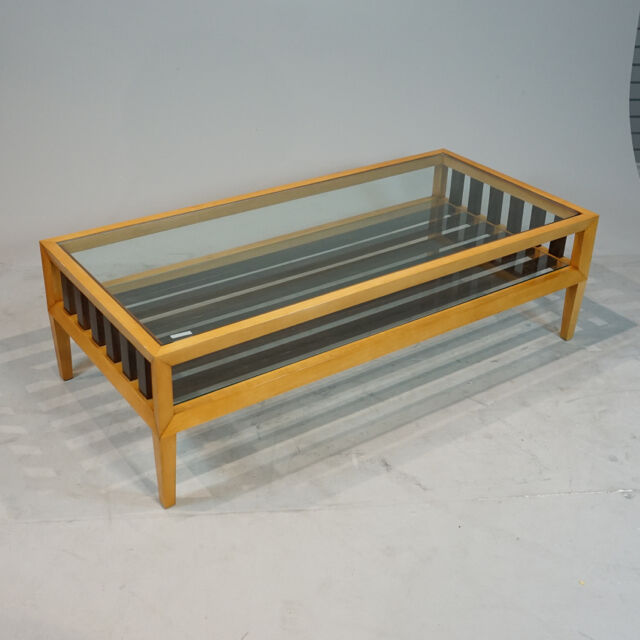 Beautiful two tone Mahogany and Glass top Coffee Table