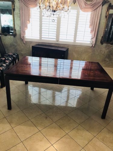 Asian Influenced Dining Room Table w/ 2 leaves