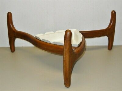 Danish Modern Adrian Pearsall Coffee Table Base With Haeger Tonk Insert
