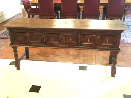 Antique - 17th Century Carved Table with Drawers