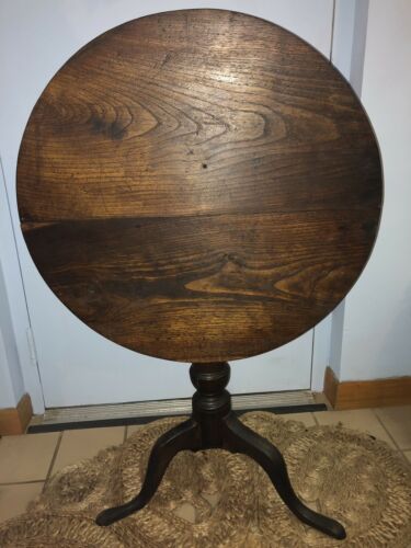 18th C Primitive Tilt Top Table