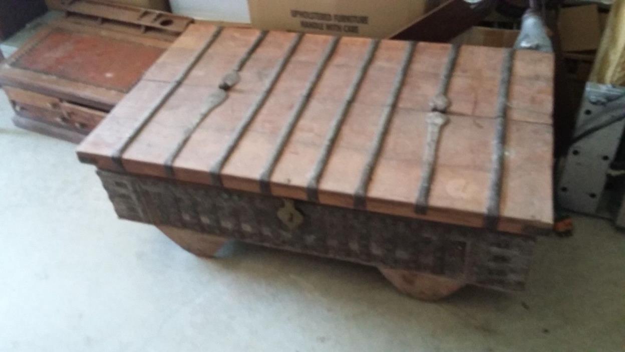 Antique Coffee Table Treasure Chest