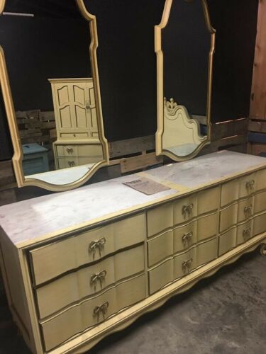 french provincial furniture set With Marble Top