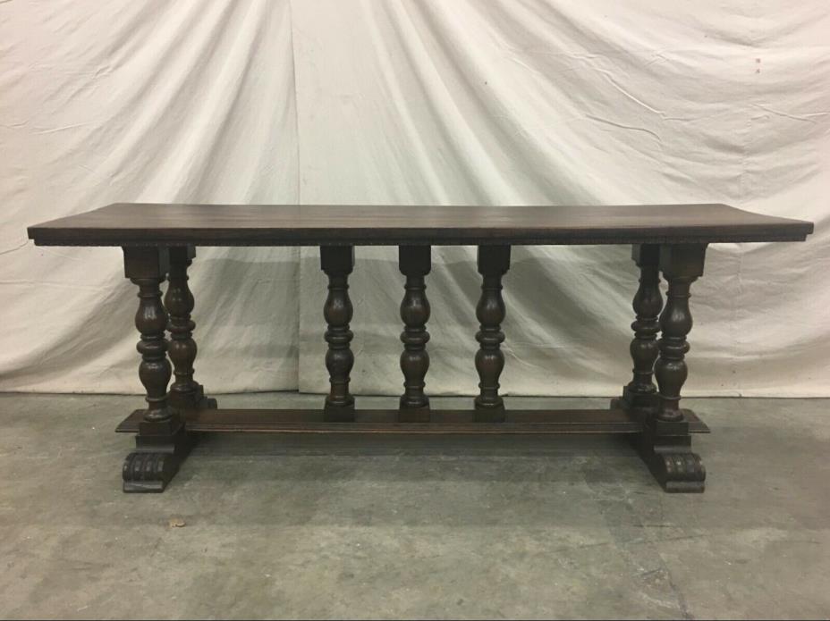 18th C Italian Walnut Console Table Sofa Table