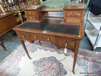 Antique Druce & Co. London Marquetry Inlaid Vanity / Desk