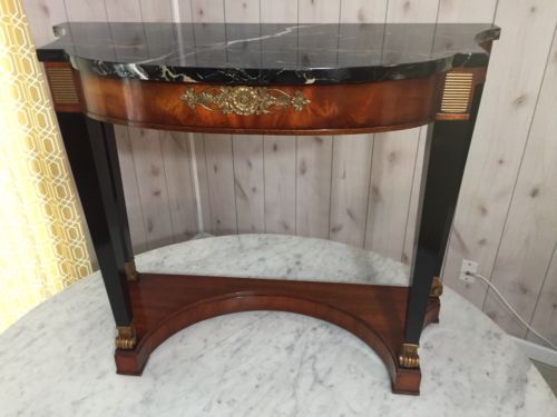 35*30*14* Contemporary Marble Top Entry Console / Table By Heirloom Wieman