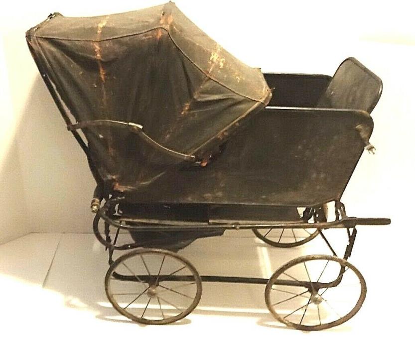 Late 1800's/Early1900's ANTIQUE FOLDING BABY BUGGY--FREE SHIPPING