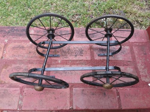 VINTAGE WIRE SPOKE BABY BUGGY STROLLER WHEELS 9