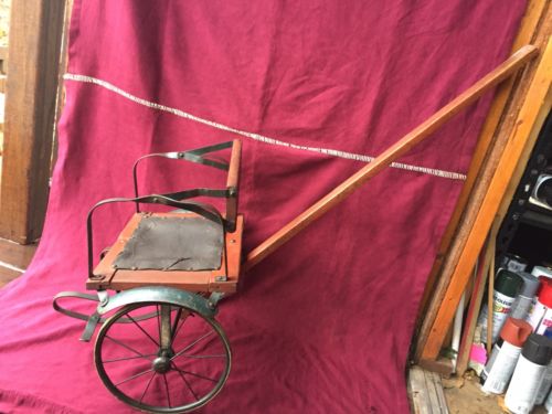 Antique Childs Stroller/cart Geneva Mfg. Circa 1910 Push Or Pull