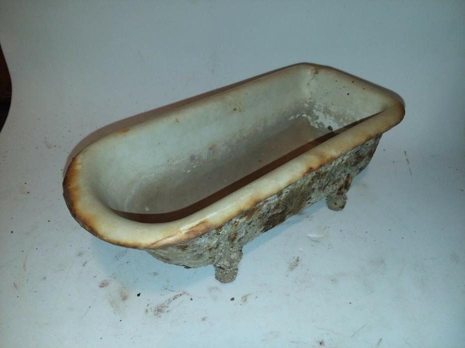 Antique possible salesman sample porcelain bathtub miniature collectible