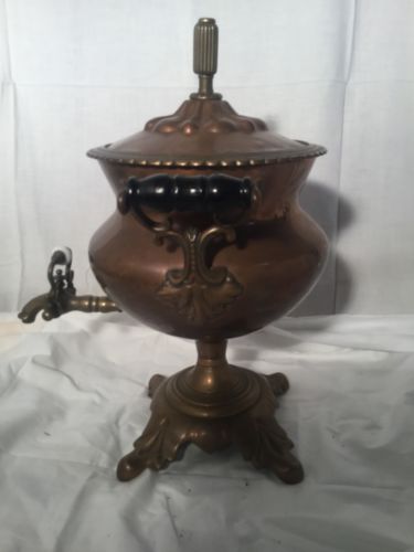 J.S. Pyrke Antique Tea Samovar Urn Copper Brass   London ca 1800’s?
