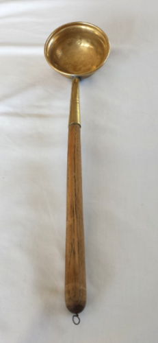 Antique  Brass Ladle with Wood Handle