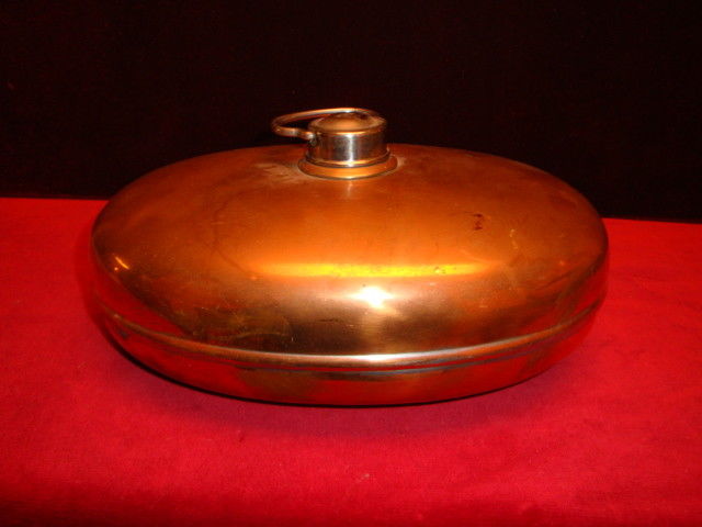 Antique Copper Bed Warmer Rein Kupfer Initials DRP C.1900   Size: 12