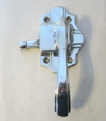 Antique Ice Box Latch Chrome Over Brass N.L. Rockford Co.