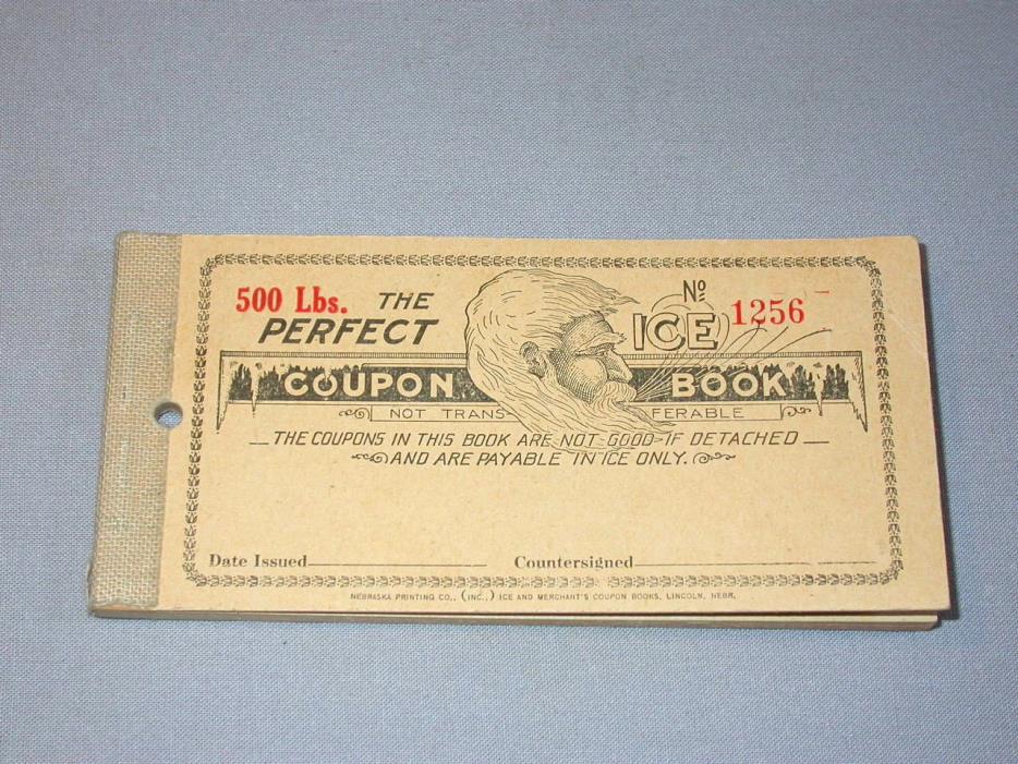 vintage PERFECT ICE COUPON book ** Printed in Lincoln Nebraska ** COMPLETE Book