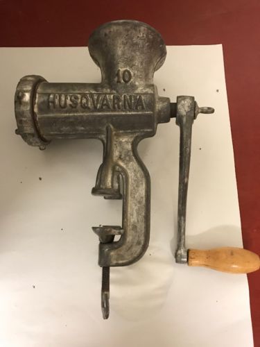 Antique Sweden Husqvarna Reliance Meat Grinder 1920's No 10 Free Shipping