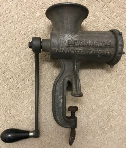 Vintage Enterprise Tinned Meat Chopper No. 10 Patent Date 1886 Meat Grinder