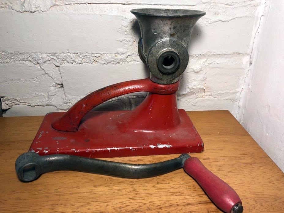 Vintage Keystone Meat Grinder Hand Crank with Base Riverside Foundry Very Rare