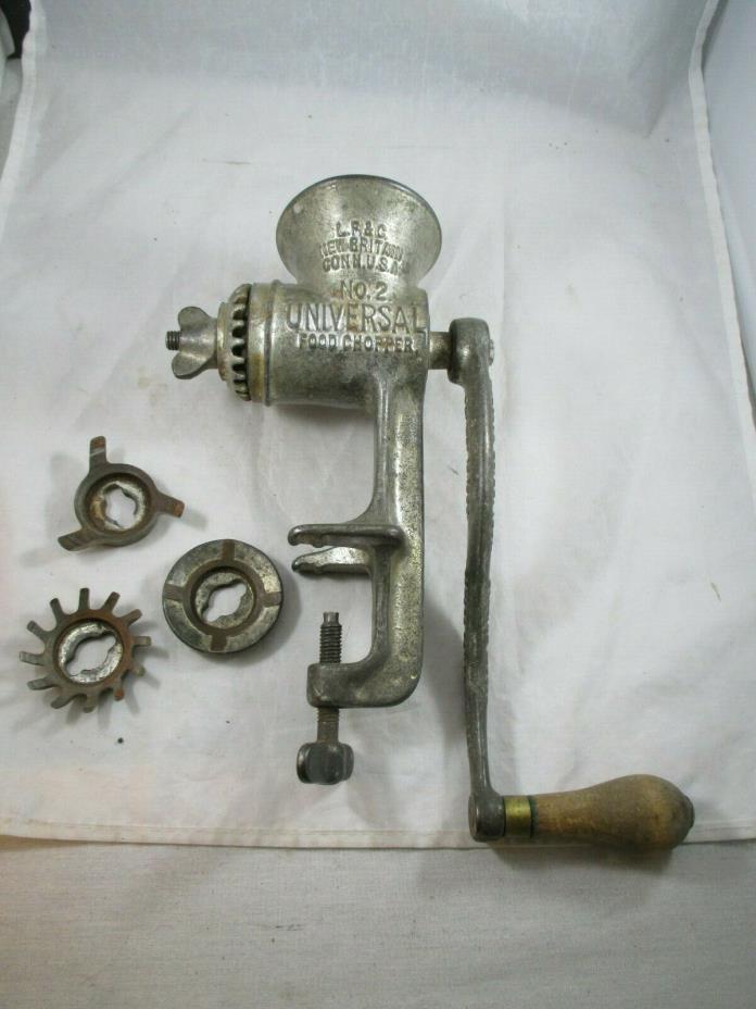 Vintage L.F.&C. New Britain Universal No. 2 Food Chopper W/4 Blades Total