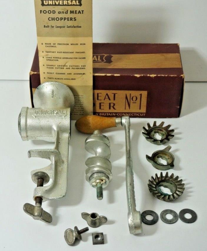 Vintage Landers Frary & Clark Universal Cast Iron Food Meat Grinder #1 Booklet