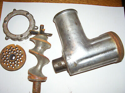VINTAGE  PLATED METAL CHOPPER - GRINDER PARTS - MEAT ?