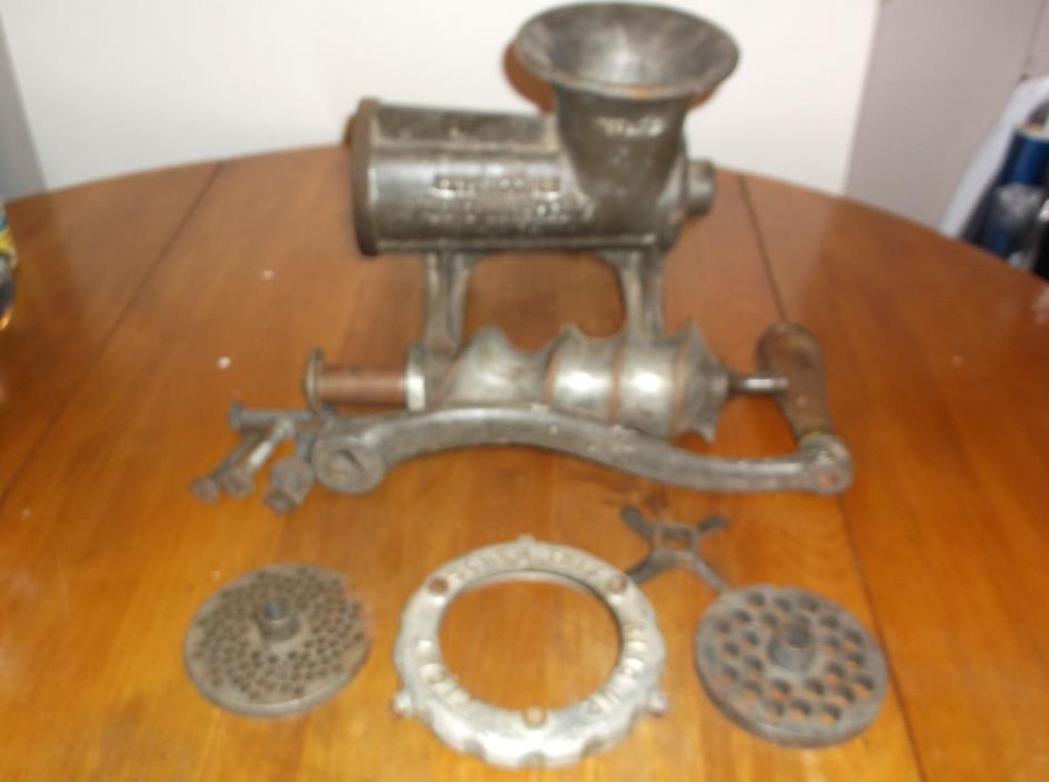 Vintage Cast Iron Enterprise #22 No. 22 Tinned Meat Grinder, PAT. APL. 13. 86