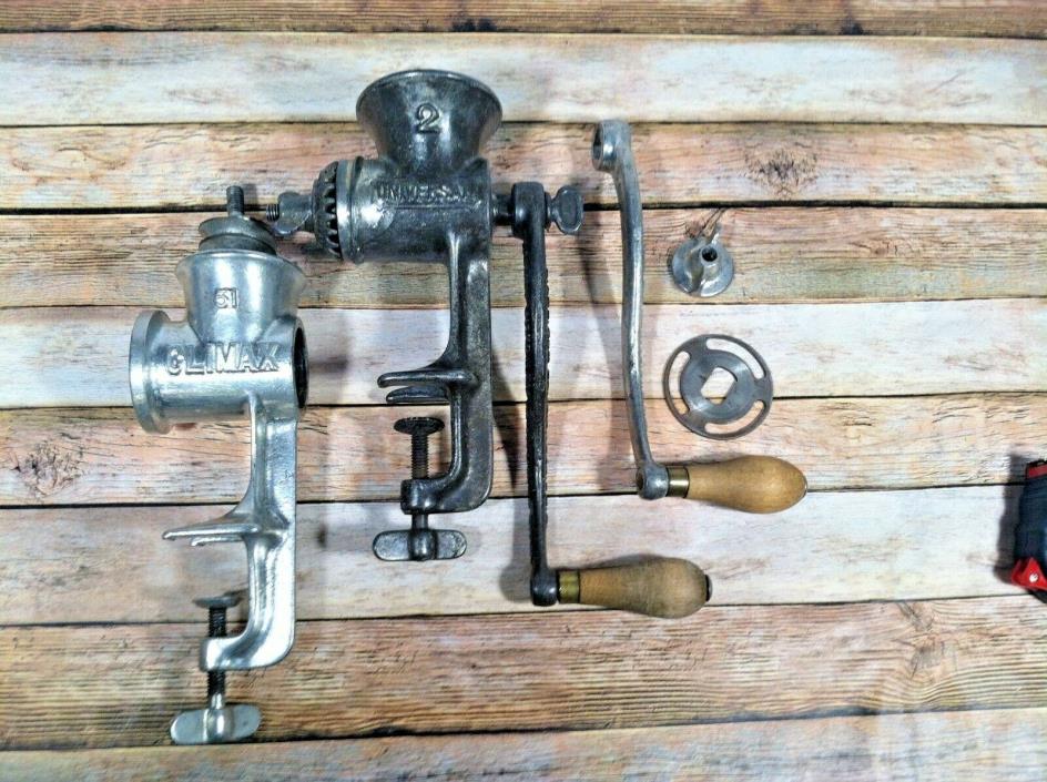 Vintage Meat Grinder Universal 2 & Climax 51- PARTS ONLY