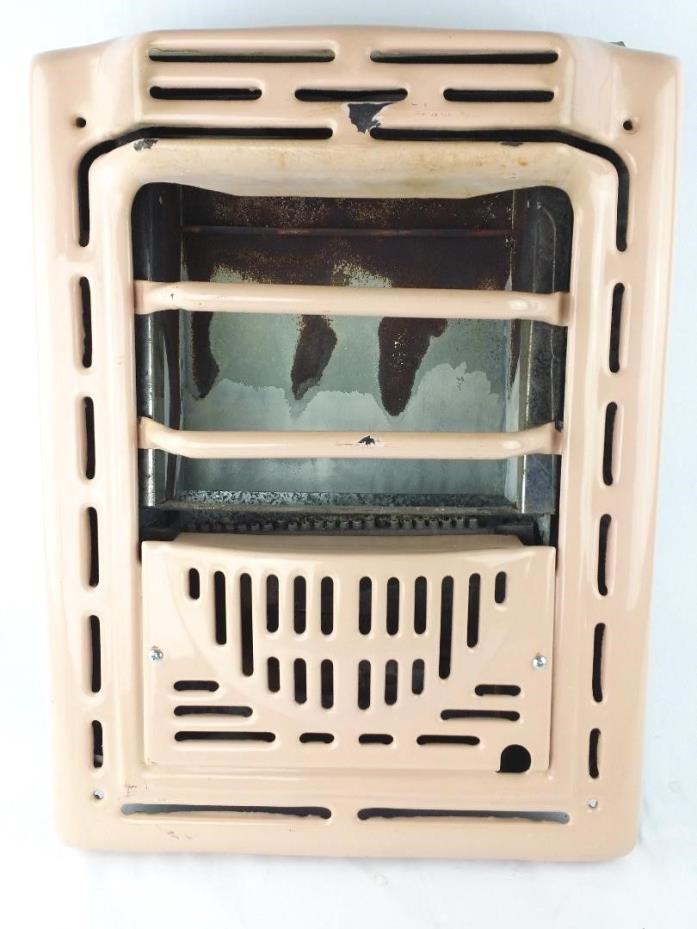 Vtg PEERLESS Gas Heater Hearth Model 7603 Light Pink Enamel Porcelain Wall Mount