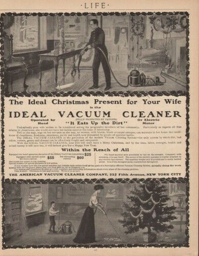 1908 AMERICAN VACUUM CLEANER CHRISTMAS HOLIDAY TREE AD9074