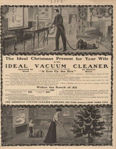 1908 AMERICAN VACUUM CLEANER CHRISTMAS TREE WREATH AD9065
