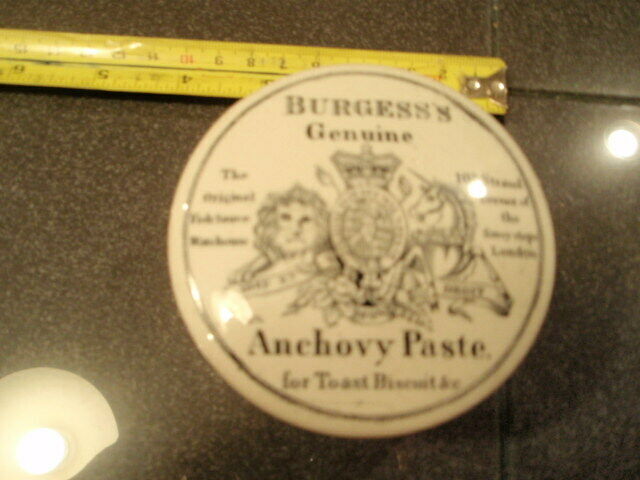 Antique Burgess's Anchovy Paste Jar   London England   Rare