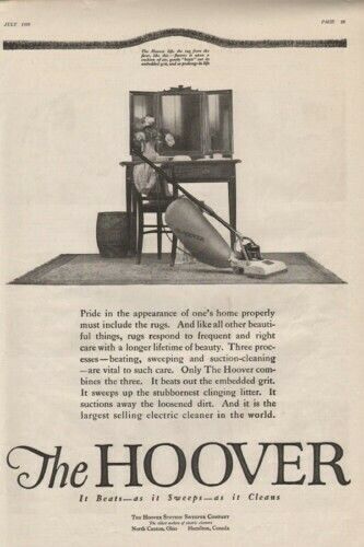 1920 HOOVER SWEEPER RUG CARPET HOME ELECTRIC VACUUM AD 8590