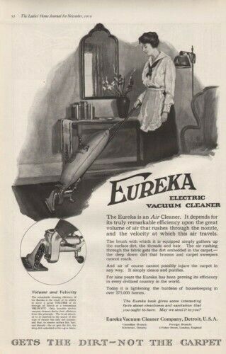 1919 EUREKA ELECTRIC VACUUM CLEANER CARPET HOME DIRT AD8211