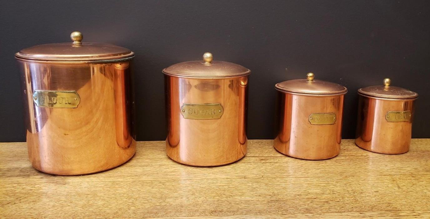 VINTAGE COPPER STORAGE CANS