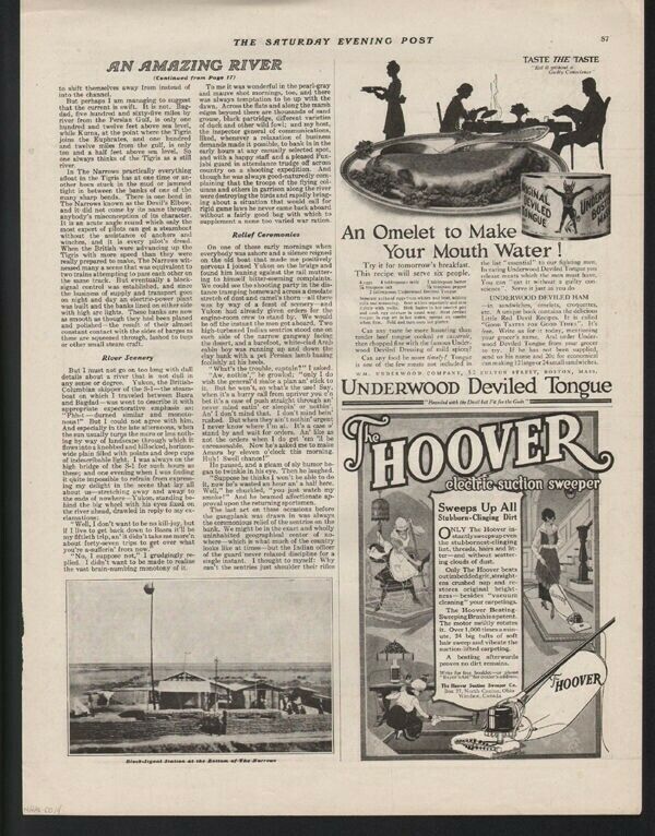 1918 HOOVER ELECTRIC SWEEPER VACUUM DIRT CLEAN SANITARY HOME DECOR 19550